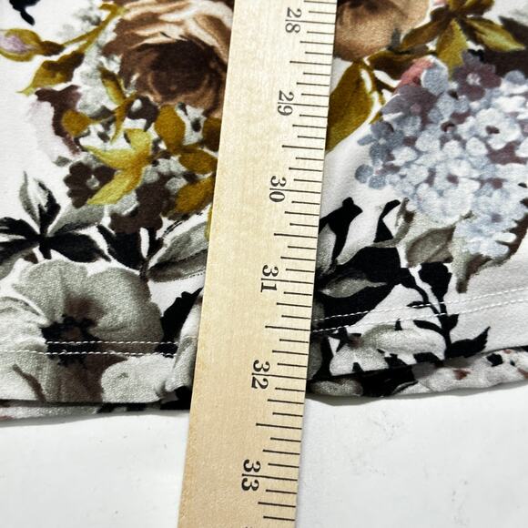 Vibe Dress Women Plus 1X Brown Pink Blue Floral Short Sleeve Stretch Round Neck - Picture 9 of 9